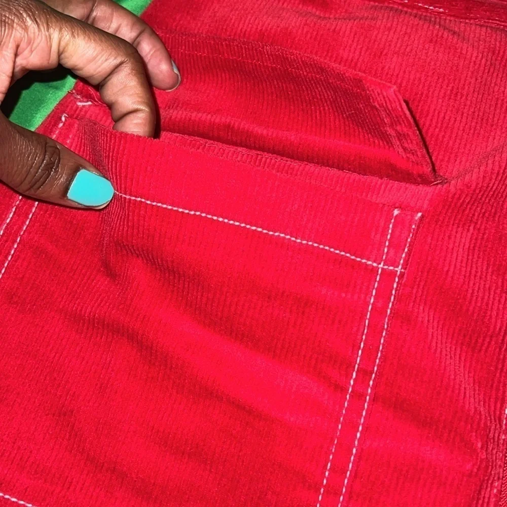 Urban Outfitters Red Corduroy Mini Skirt size Medium